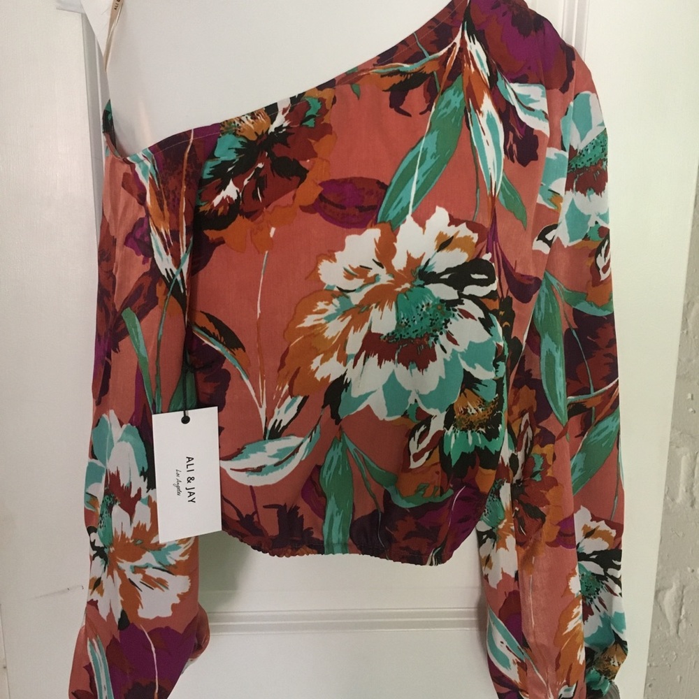 Ali & Jay floral off the shoulder top